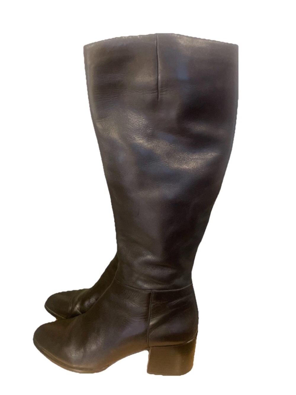 Sam Edelman Classic Women's Knee-High Leather Boots - Black Block Heel